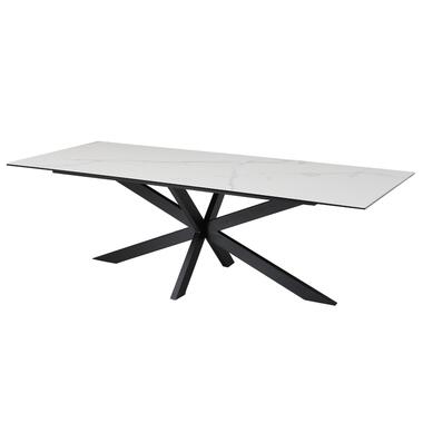 Eettafel Rechthoek 240cm - Keramisch Wit - X-Poot - Alesso product