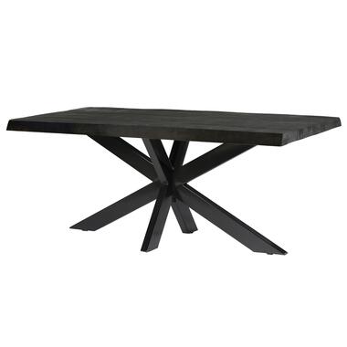 Eettafel Rechthoek 220cm - Zwart Mangohout - 6-8 personen - Norris product