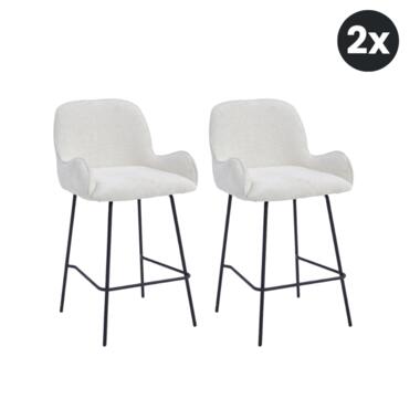 2x Barkruk Lily - Ivoor (Set van 2) product