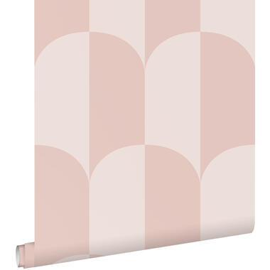 ESTAhome behang - art deco bogen - zacht roze en licht roze - 50 x 900 cm product