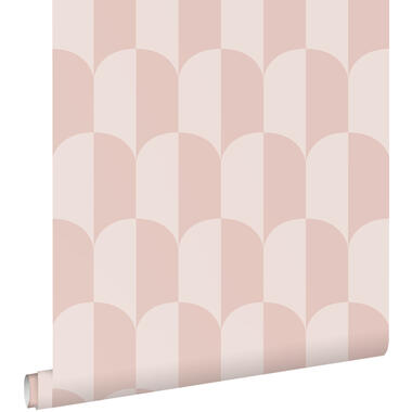 ESTAhome behang - art deco bogen - zacht roze en licht roze - 50 x 900 cm product