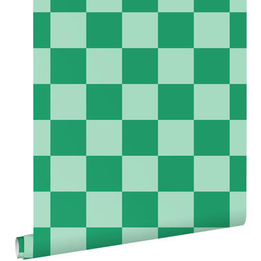 ESTAhome behang - geblokt motief - mintgroen en groen - 50 x 900 cm - 130916 product