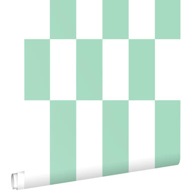 ESTAhome behang - streep - mintgroen en wit - 50 x 900 cm - 130919 product