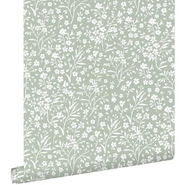 ESTAhome behang - bloemetjes - mintgroen - 50 x 900 cm - 139879 product