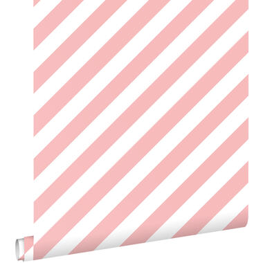 ESTAhome behang - strepen - roze en wit - 50 x 900 cm - 139953 product