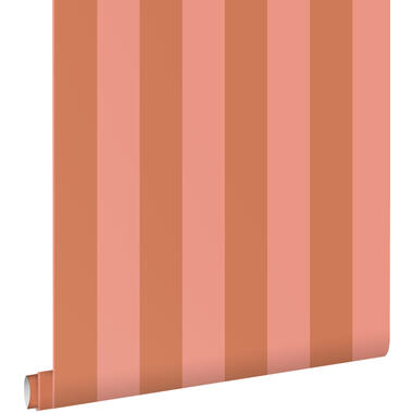 ESTAhome behang - strepen - terracotta en perzik roze - 50 x 900 cm - 139905 product