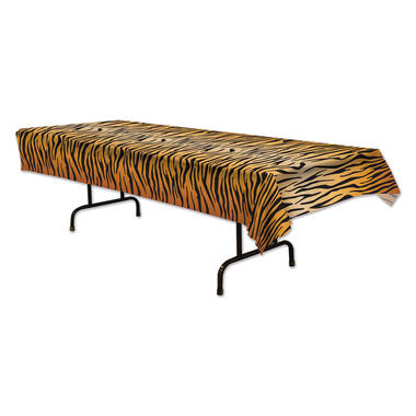 Tafellaken/tafelkleed tijger print - 137 x 274 cm - Jungle thema product