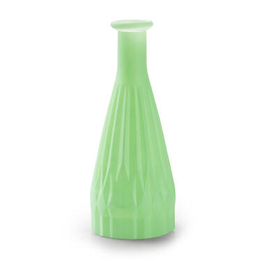 Jodeco Bloemenvaas Patty - mat groen - glas - D8,5 x H21 cm - fles vaas product