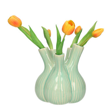 Dijk Natural Collections vaas Gouda - tulpenvaas - lichtgroen - D17 x H20 cm product