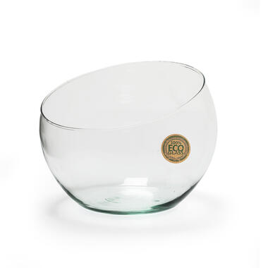 Jodeco Bloemenvaas Bob - transparant - eco glas - D20 x H16 cm product