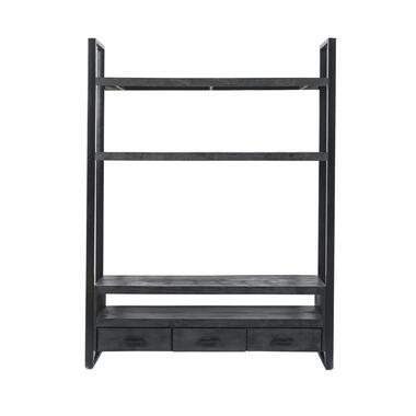 Tv-Meubel Zwart Mangohout - 150x45x200cm - Norris