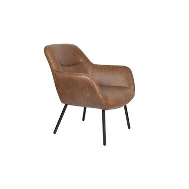 Housecraft Dude Loungestoel/ Fauteuil Vintage Kunstleer Bruin product