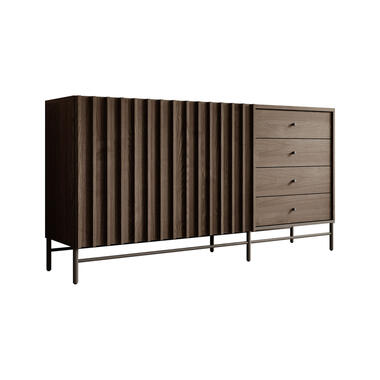 Meubella Dressoir Paz - Donker eiken - 165 cm product