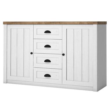 Meubella Dressoir Parello 2 - Wit - Eiken - 130 cm product