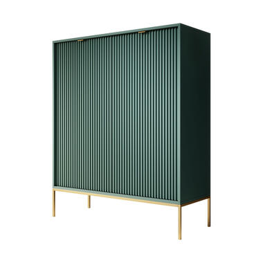 Meubella Dressoir Navil 2 - Groen - 104 cm - Hoog product