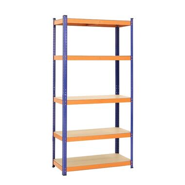 Stellingkast / Magazijnstelling - Blauw/Oranje - 5 planken product