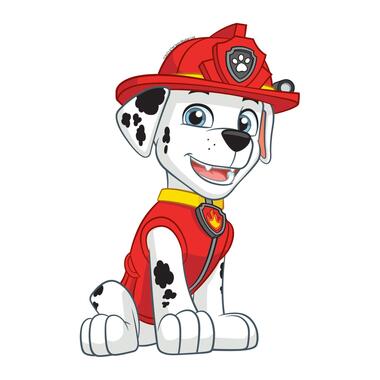 Sanders & Sanders muursticker - PAW patrol - rood en zwart wit - 8,5 x 15 cm product