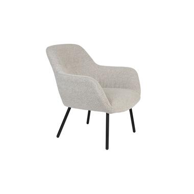 Housecraft Dude Loungestoel/ Fauteuil Bouclé stof Beige/ Wit product