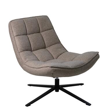 Draaifauteuil Stof/Textiel - Taupe - 86x74x84cm - Mattis product