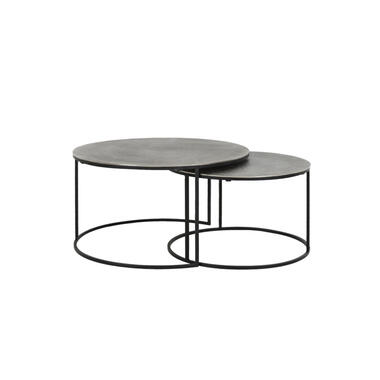 Light & Living - Salontafel RENGO - Ø76x41cm - Grijs - Set van 2 product