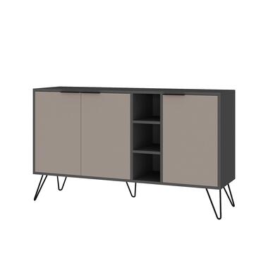 Emob Dressoir Woody Fashion - 142 x 35,6 x 83 cm - Grijs product