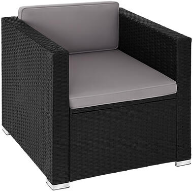 tectake -Wicker fauteuil Lignano - zwart - 404789 product