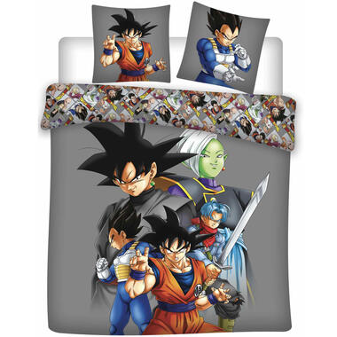 Dragon Ball Z Dekbedovertrek Goku - Lits Jumeaux - 240 x 220 cm - Grijs product