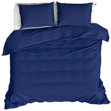 Moodit Dekbedovertrek Basil Navy Blue - Tweepersoons - 200 x 220 cm - Katoen product