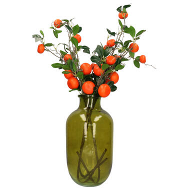DK Design Kunstbloem citrusfruit tak mandarijn - 90 cm - oranje product