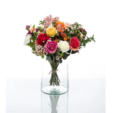 Emerald Kunstbloemen boeket/veldboeket - medium - Classic Rose product