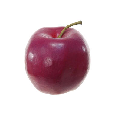 Kunstfruit decofruit - appel/appels - ongeveer 8 cm - donkerrood product