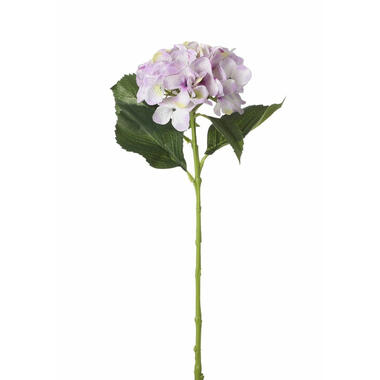 Mica Decorations Kunstbloem Hortensia tak - lila paars - 51 cm product