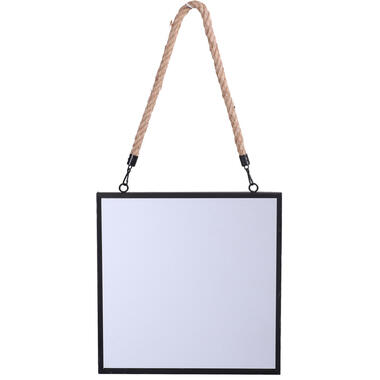 Urban Living Wandspiegel aan koord Sevilla - frame zwart - 30 cm product