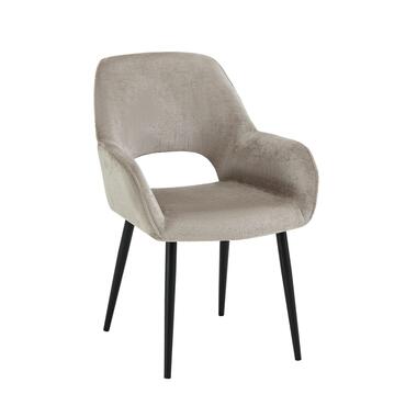 Furnihaus Eetkamerstoel met armleuning Levi Taupe Stof product