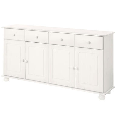 Mette - Dressoir met 4 laden en 4 deuren in wit gebeitst grenen product