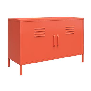 Cache - Wandkast met 2 oranje metalen deuren product