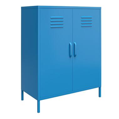 Cache - Wandkast met 2 blauwe metalen deuren product