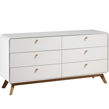 Cassie - Commode van 3+3 laden in witte spaanplaat product