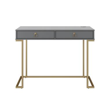 Camila - Bureau met 2 laden in grijs MDF product