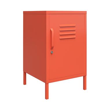 Cache - Bijzettafel met 1 oranje metalen deur product