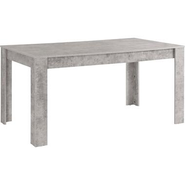 Lynn - Eettafel 160x90 cm voor 8 in MDF beton product