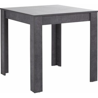 Lynn - Eettafel 80x80 cm 4-personen in leisteen MDF