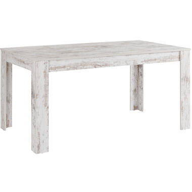 Lynn - Eettafel 160x90 cm 8 personen antiek witte MDF product