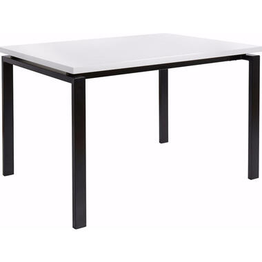 Sabine - Eettafel 120x90 cm 6-personen in wit/zwart MDF product