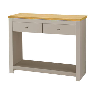 Emerald - Console met 2 laden in eiken en crème spaanplaat product