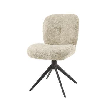 Hoyz Collection - Stoel Comfort Draaibaar. 2 Stuks - Boucle Zandkleur product