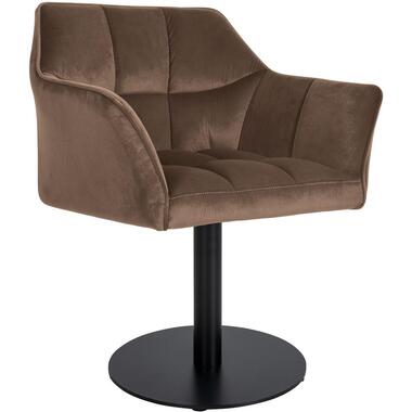 CLP Lounger Damaso zwart Frame - Fluweel - bruin product