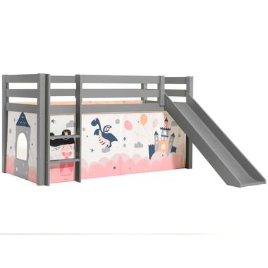 Vipack Halfhoogslaper met glijbaan Astrid met bedtent Princess Sophie - grijs product