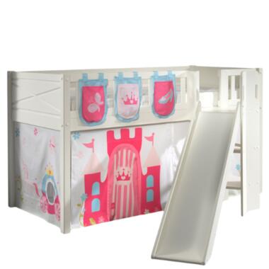 Vipack Halfhoogslaper Scottie 90x200 cm Prinses 2 met glijbaan-wit product