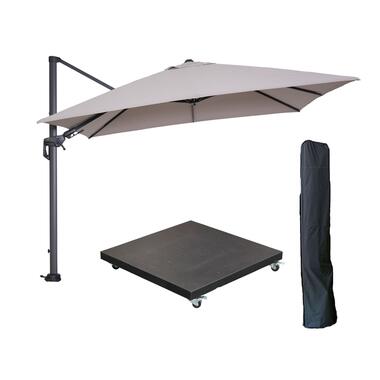 Garden Impressions Hawaii zweefparasol 3x3m zand met voet en hoes product